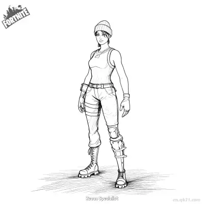 Free printable Recon Specialist 02 Coloring Page - Free PDF Printable Fortnite Coloring Sheets coloring page